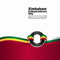 Zimbabwe Independence Day Vector Template Design Illustration