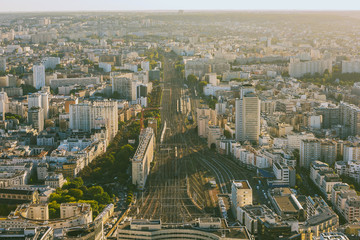 Obraz premium Aerial view of Paris, France