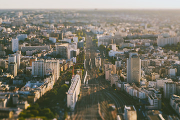 Fototapeta premium Aerial view of Paris, France