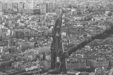 Aerial view of Paris, France