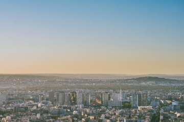 Fototapeta premium Aerial view of Paris, France