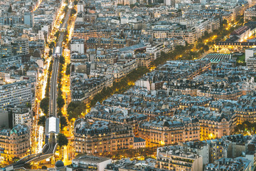 Aerial view of Paris, France