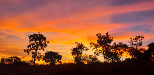 Sunset in the mountain