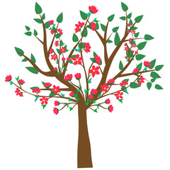vector flower tree 