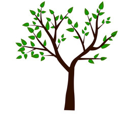 Fototapeta na wymiar Web. Tree and roots vector, tree with round shape