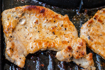 marinated pork steak