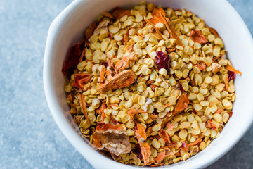 Red Hot Dried Chili Pepper Flakes and Seeds.