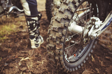 Naklejka premium wheel cross motorcycle