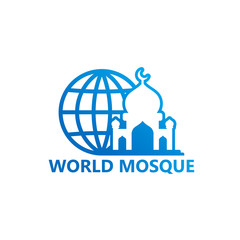 World Mosque Logo Template Design Vector, Emblem, Design Concept, Creative Symbol, Icon