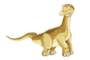 cartoon dinosaur diplodocus apatosaurus illustration for children