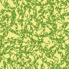 Spring camouflage of various shades of green and yellow colors