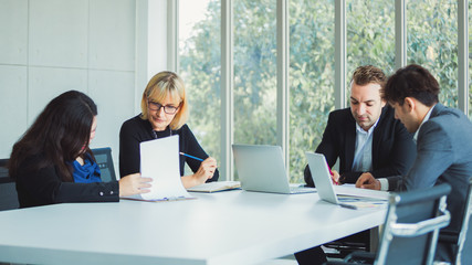 Business team working at modern office