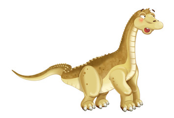 cartoon dinosaur diplodocus apatosaurus illustration for children