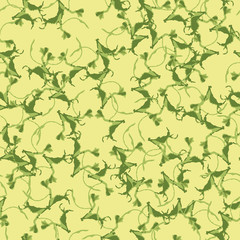 Spring camouflage of various shades of green and yellow colors