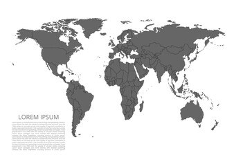 World map. vector image of a global map of the world. Easy to edit