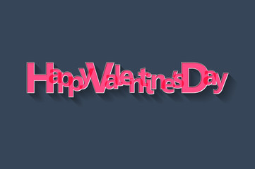 Happy Valentine's Day card, vector illustration.