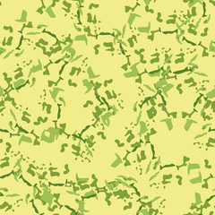 Spring camouflage of various shades of green and yellow colors