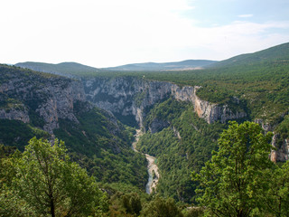 Fototapeta premium pass road and surrounding mountains