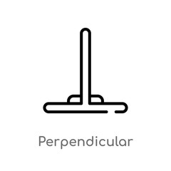 outline perpendicular vector icon. isolated black simple line element illustration from signs concept. editable vector stroke perpendicular icon on white background