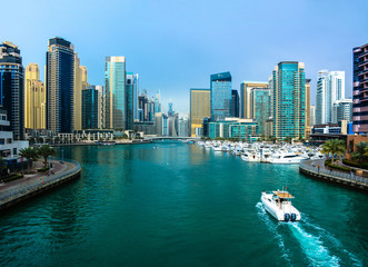 Fototapeta na wymiar JBR skyline dubai UAE