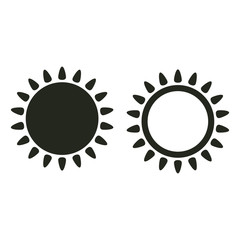 Sun icon vector isolated