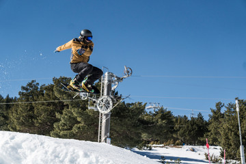 snowboarder beautiful jump