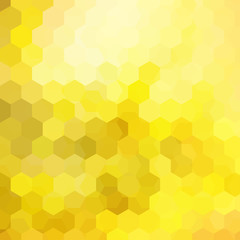 Abstract background consisting of yellow hexagons. Geometric design for business presentations or web template banner flyer. Vector illustration