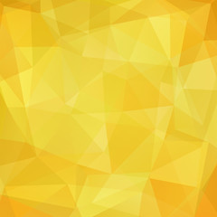 Geometric pattern, polygon triangles vector background in yellow tone. Illustration pattern