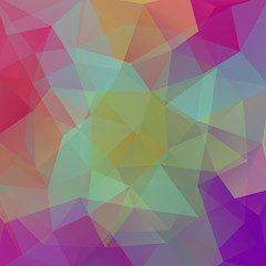 Polygonal vector background. Can be used in cover design, book design, website background. Vector illustration, Pink, purple, green colors.
