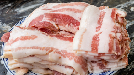 Sliced pancetta 
