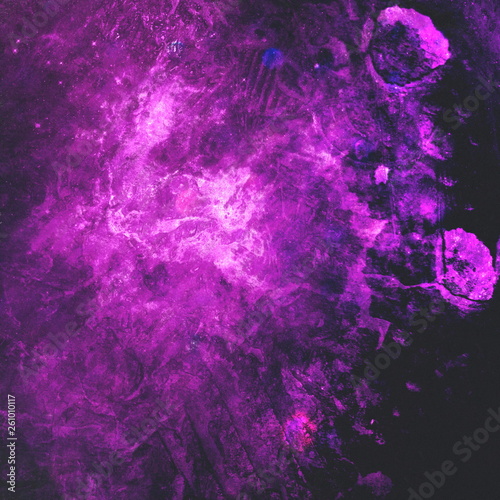 Abstract Texture With Multi Colored Spots Pink Neon In A