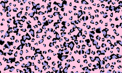 Pink leopard print design. Animal skin pattern.