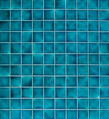 classic blue mosaic tile in the pool