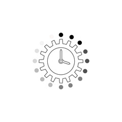 time management, efficiency vector icon on white background