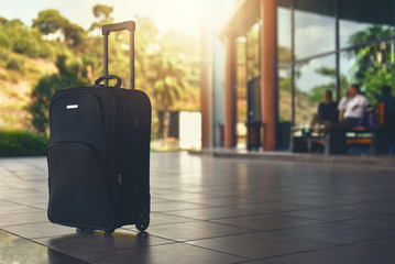 tourist suitcase at the airport