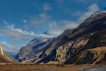 Lifeless spring in the Altai mountains. Russia. Mountain Altai. The valley of the Chulyshman river flows into Teletskoye lake.