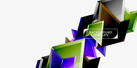 Triangular low poly background design, multicolored triangles. Vector