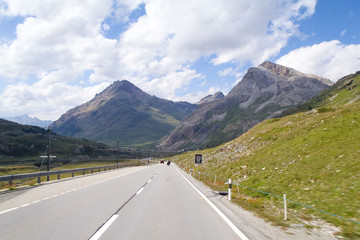 Naklejka premium Road of Forcola pass