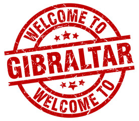 welcome to Gibraltar red stamp