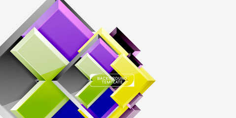 Glossy modern geometric background, abstract arrows composition