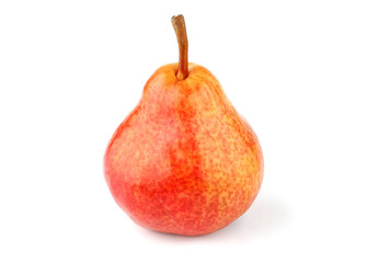 Ripe red-yellow pear isolated.