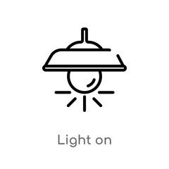 outline light on vector icon. isolated black simple line element illustration from technology concept. editable vector stroke light on icon on white background