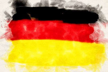aquarelle of the german flag