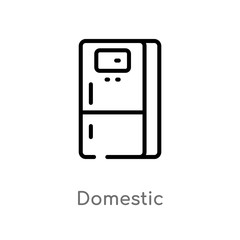 outline domestic vector icon. isolated black simple line element illustration from technology concept. editable vector stroke domestic icon on white background