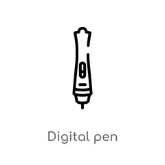 outline digital pen vector icon. isolated black simple line element illustration from technology concept. editable vector stroke digital pen icon on white background