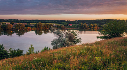 Obraz premium Morning on a river