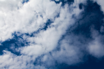Blue sky in white beautiful clouds