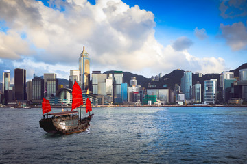 Naklejka premium Hong Kong harbour