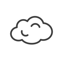Modern Cloud Icon. Simple Design. Vector Lines
