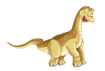 cartoon dinosaur diplodocus apatosaurus illustration for children